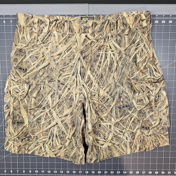 Macks Prairie Wings Shorts 38x10 Camo Cargo Killer Weed Baggy Loose Adjustable - Picture 1 of 15